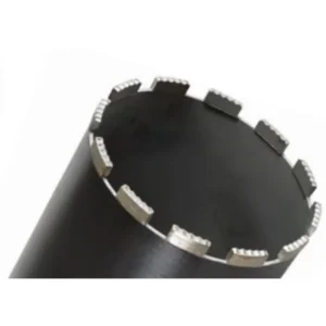Large diameter diamond core bit with tall segments