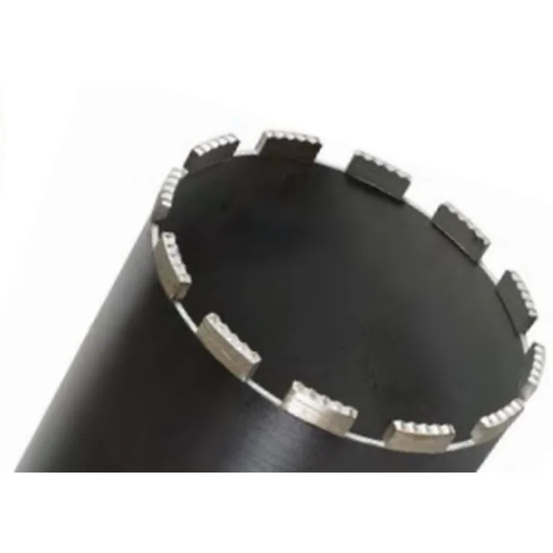 Large diameter diamond core bit with tall segments